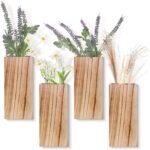 Planters Indoor Hanging Mounted Wood Wall Holder Pots Vases