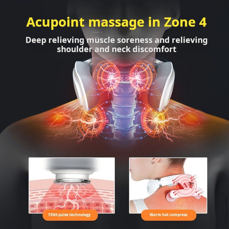 H44ce03ee1ac346d98d408c1a80c8d188g Neck Shoulder Protector And U-type Hot Compress Physiotherapy Massager - Image 1