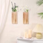 Planters Indoor Hanging Mounted Wood Wall Holder Pots Vases - Image 5