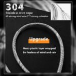 Indoor Outdoor Space Saving Elastic Clothes Line - Image 3