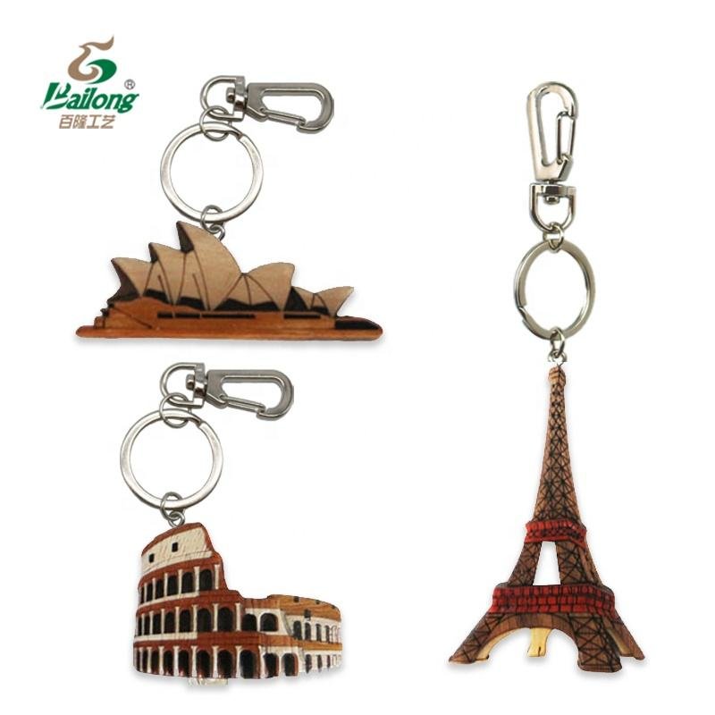Heba7dcc35c5449f0b11b8679311d24beY Wood Keychain City Charms - Image 1