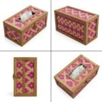 Modern MDF Tissue Box Holder - Design 16 Beige Textured - photo 1